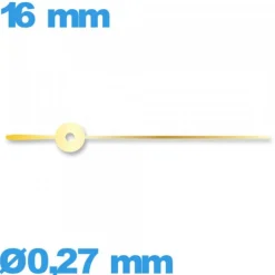 Aiguille (seconde)   Ø0,27 mm long : 16mm  pour mouvement montre - doré