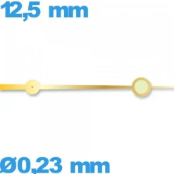 Aiguille seule  de montre luminescente doré  Ø0,23 mm  Horotec des secondes - Suisse