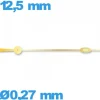 Aiguille seule mouvement  luminescente doré  longueur : 12,5 mm Horotec des secondes Suisse