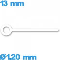 Aiguille seule pour mouvement de montre blanc   taille : 13 mm cadran principal (heure)