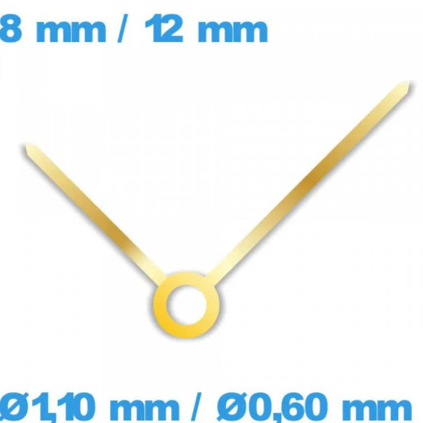 Aiguilles (Ø1,10 mm / Ø0,60 mm) doré de montre