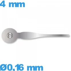 Aiguille sous-cadran argenté  de montre seule    taille : 4 mm