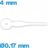 Aiguille sous-cadran    taille : 4 mm pour mouvement  - blanc