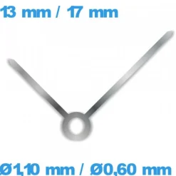 2 Aiguilles principales pour Mouvement Montre Argenté 13 mm - 17 mm