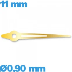 Aiguille Suisse diam : 0,90 mm  long : 11 mm  lumineuse cadran central (minute) doré de mouvement  seule Horotec