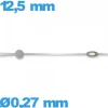 Aiguille Suisse diam : 0,27mm   taille : 12,5mm lumineuse nuit cadran central (seconde) argenté mouvement de montre seule marque