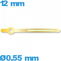 Aiguille Suisse diamètre : 0,55 mm longueur : 12mm phosphorescente (minute) doré mouvement montre  de marque Horotec