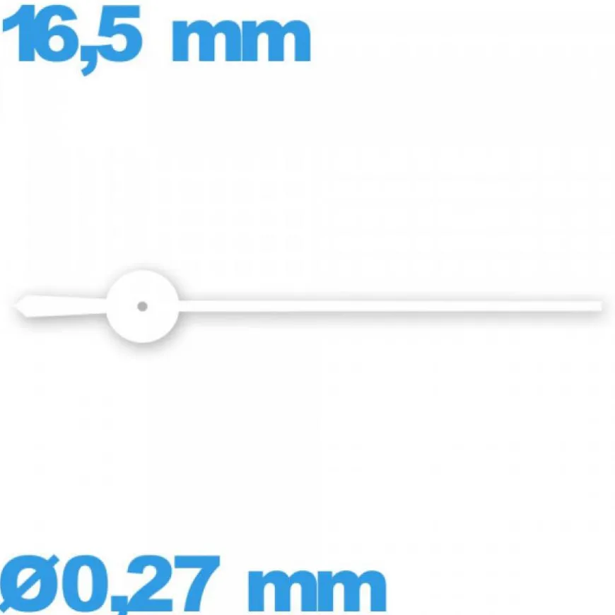 Aiguille Suisse diamètre : 0,27mm taille : 16.5mm (seconde) blanc de mouvement montre seule