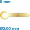 Aiguille Suisse  long : 8 mm  lumineuse nuit cadran central (heure) doré pour mouvement de montre