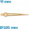 Aiguille Suisse  Ø1,00 mm long : 11mm  lumineuse nuit (minute) or rose pour mouvement montre à l'unité marque Horotec