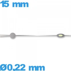 Aiguille Suisse  Ø0,22 mm longueur : 15mm lumineuse nuit cadran principal des secondes argenté de mouvement   Horotec