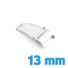 Attache argenté déployante 13 mm acier bouton