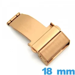 Attache 18 mm Acier Bronze déployant avec bouton ouverture
