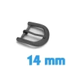 Attache 14 mm ardillon gris titane
