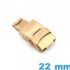 Attache 22 mm Or rose Acier déployant avec bouton ouverture
