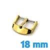 Attache montre ardillon 18 mm or acier