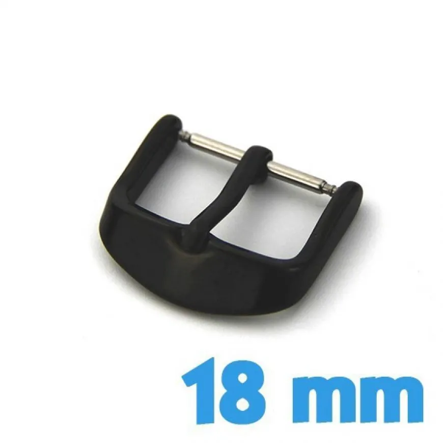 Attache montre noir 18 mm acier ardillon