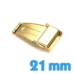 Attache or acier déployante 21 mm bouton