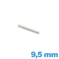 Axe cylindrique bracelet métal  Longueur : 9.5mm diamètre 1.0 mm