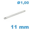 Axe fendu diamètre 1 mm Longueur : 11 mm