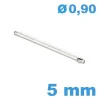 Axe fendu 5mm pour bracelets montre diamètre 0.9 mm