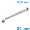 Barre Bracelet pour Montre 24 mm argenté - Rivet à Vis