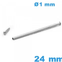 Barre Cylindrique pour Montre avec Capuchon Pression 24 mm