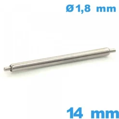 1 Barre de marque ISOSWISS pour bracelet montre 14 mm Non téléscopique épaulement simple d :1,8 mm qualité Suisse