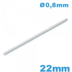 Barre Droite Goupille argentée 22 mm pour Bracelet pour Montre