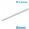 Barre Droite 8 mm pour Bracelet de Montre - Diam 1,20mm