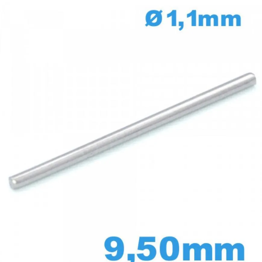 Barre Droite pour Montre 9,50mm Acier Inoxydable