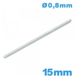 Barre Droite pour Montre 15 mm diamètre 0,80 mm