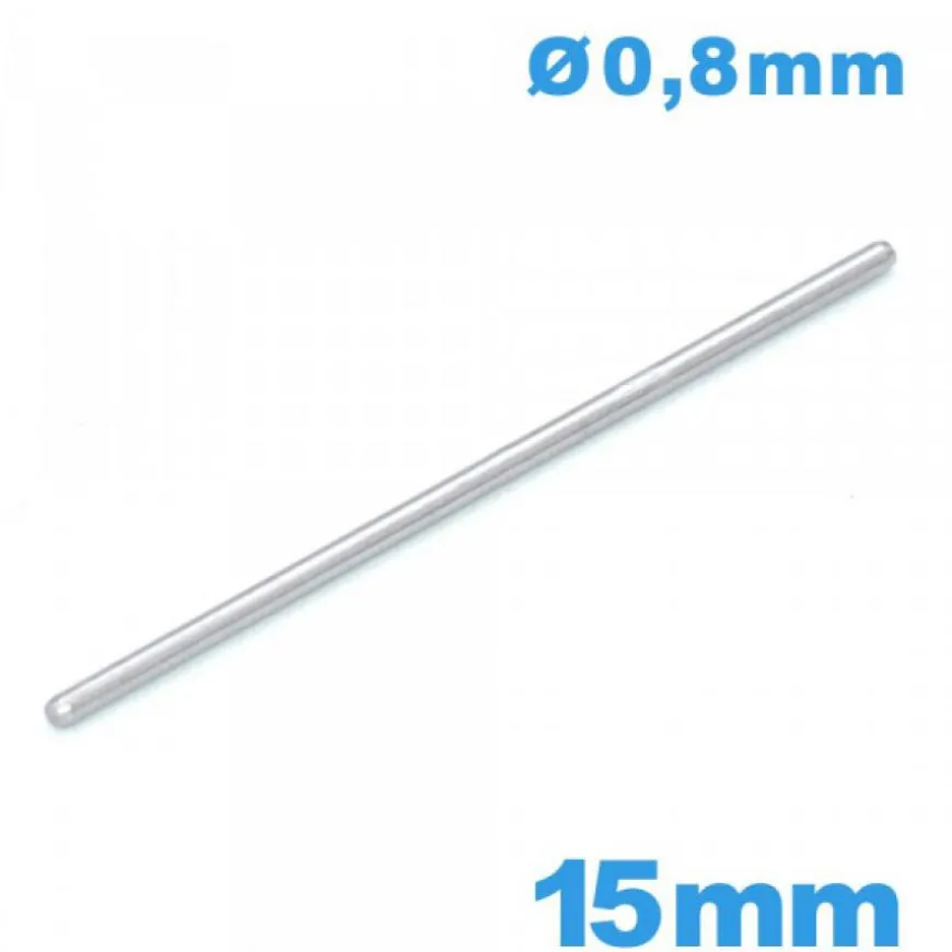 Barre Droite pour Montre 15 mm diamètre 0,80 mm