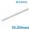 Barre Droite pour Montre 13,50 mm diamètre 1,20 mm