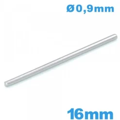 Barre goupille droite taille 16mm de bracelet acier inoxydable