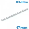 Barre large de 17mm droite  bracelet montre acier