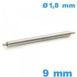 1 Barre Non téléscopique Suisse 9 mm pour réparation bracelet montre d :1,8 mm  épaulement simple