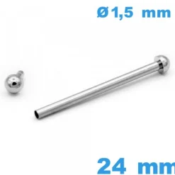 Barre pour Bracelet de Montre avec Capuchon Pression 24 mm