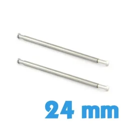 2 barres T pour montre et fermoir déployant 24 mm