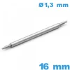 1 Barre Téléscopique 16 mm pour montre d :1,3 mm épaulement double