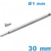Barrette de Montre argenté à Capuchon à vis et à pression 30 mm