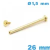 Barrette Doré pour Montre - Rivet à Visser - 26 mm diam. 1,50