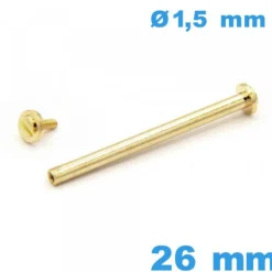 Barrette Doré pour Montre - Rivet à Visser - 26 mm diam. 1,50