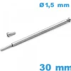 Barrette Montre 30 mm D.1,50 Argenté - Capuchon à vis et pression