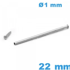 Barrette pour Bracelet Montre argenté à Rivet Pression 22 mm