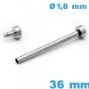 Barrette à Rivet Pression pour Bracelet de Montre argenté 36 mm