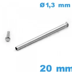 Barre Tubulaire à Rivet Pression 20 mm pour Bracelet de Montre