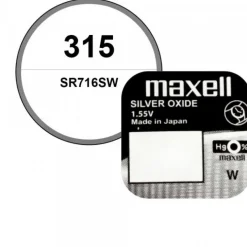 Batterie pour montre Maxell oxyde d'argent 1,55 V 315