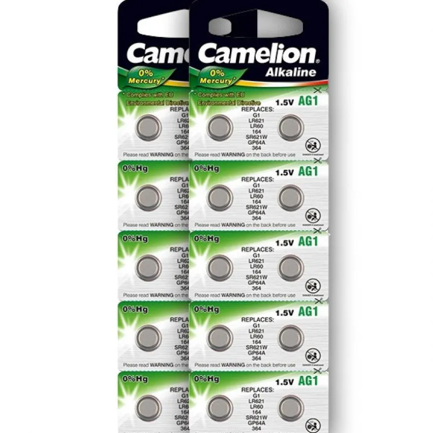 20 Batteries alcaline 1,5 V AG1 de montre