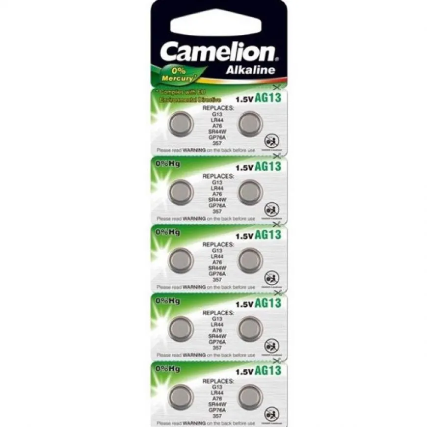 10 Batteries alcaline 1,5 V AG13 montre